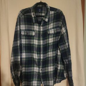 GEORGE MENS Multicolor Plaid Fannel Shirt!